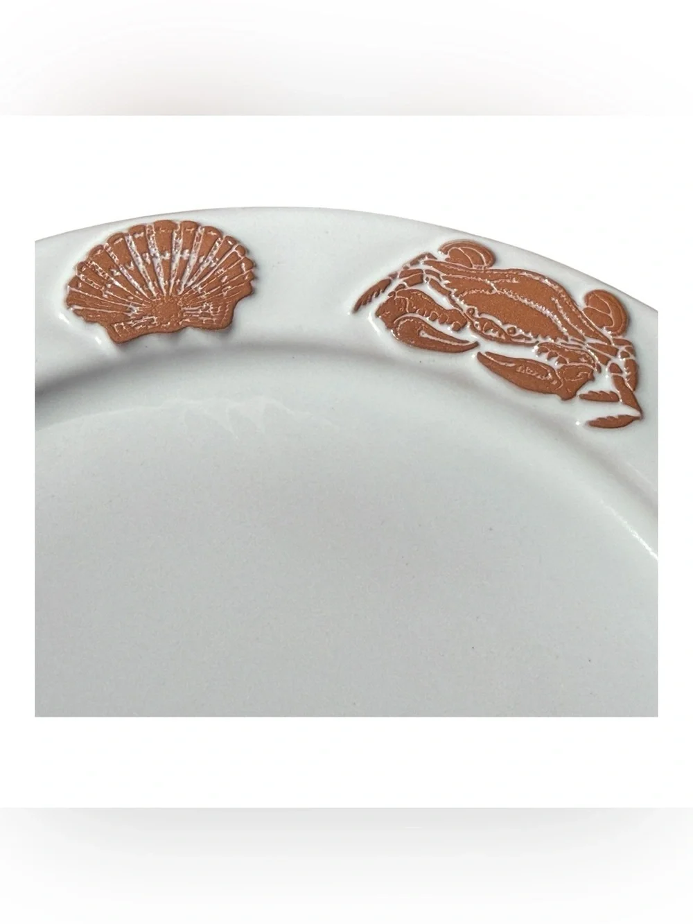 Vintage Frankoma Coastal Seafood Salad Plates Set of 4 8” Coastal Cottagecore